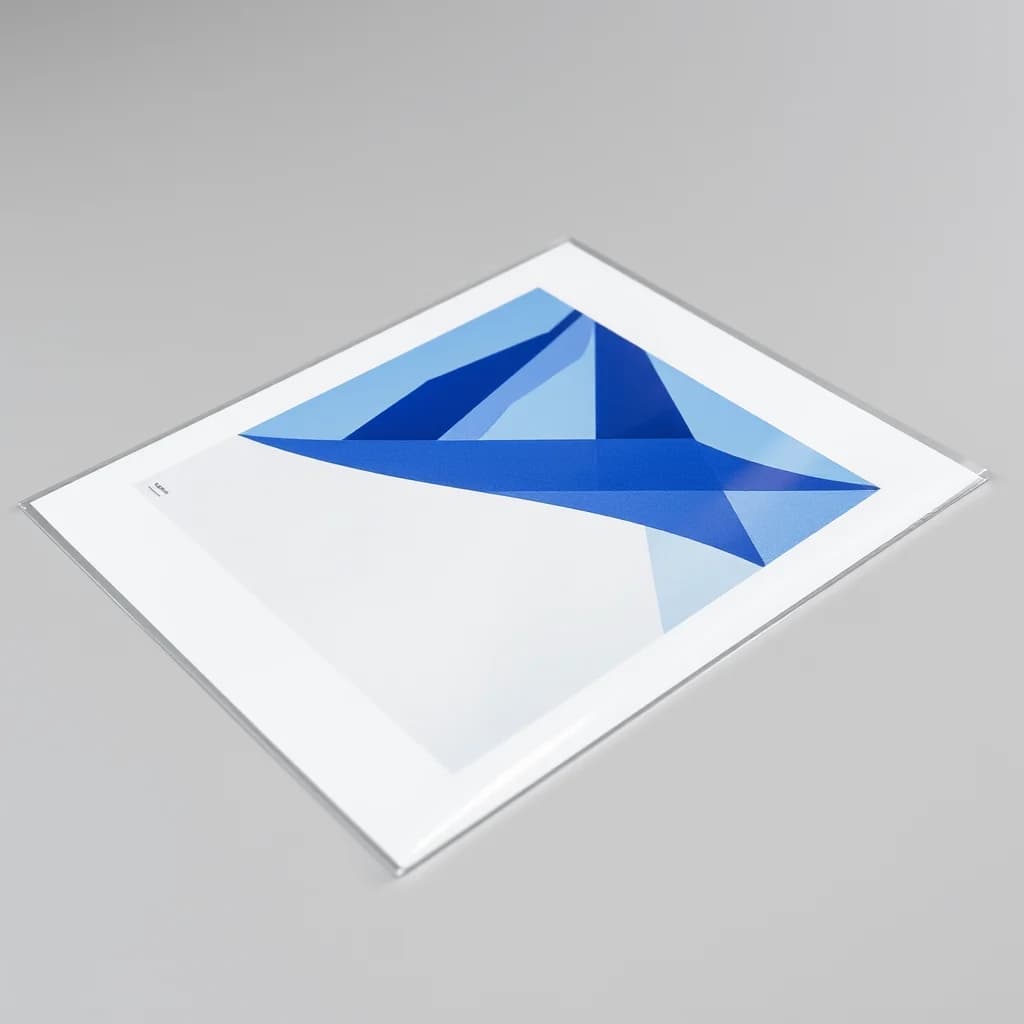 Illustrative example: tabloid-size print sealed in clear lamination
