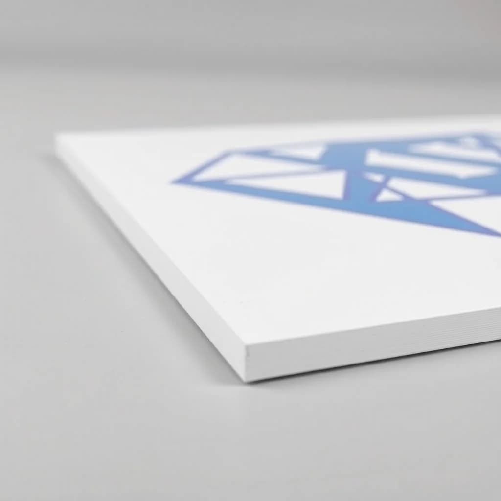 Illustrative example: printed PVC sign panel with a thick smooth edge