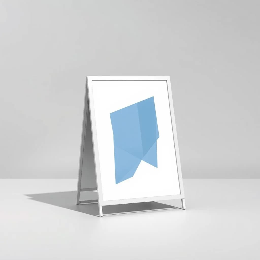 Illustrative example: portrait-format A-frame sign example