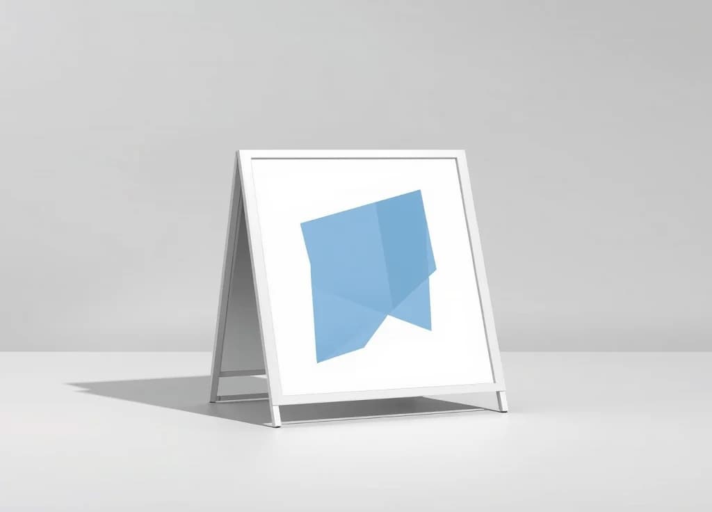 Illustrative example: square-format A-frame sign example