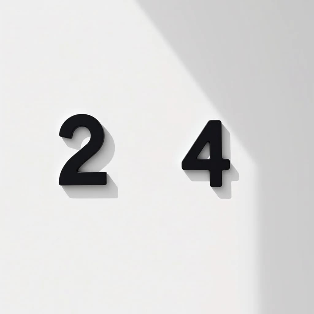 Illustrative example: individual house-number characters