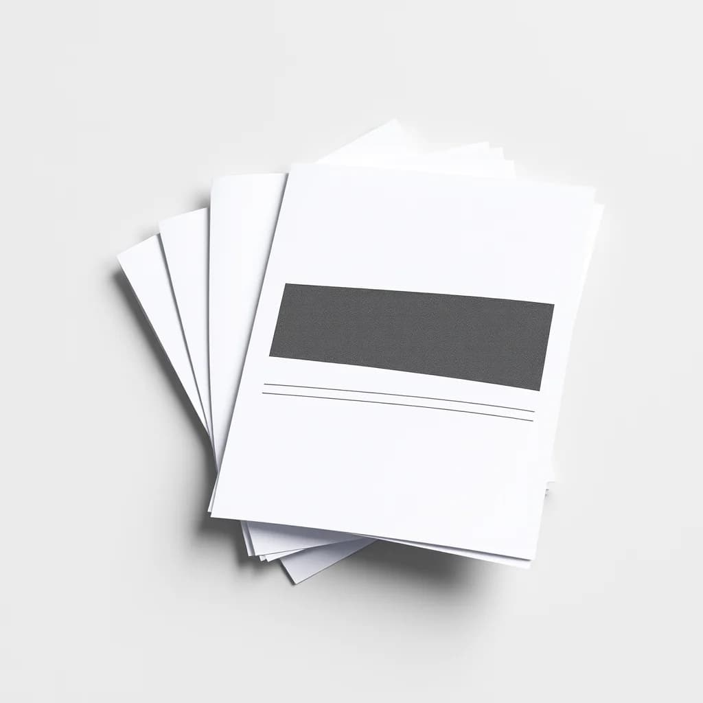 Illustrative example of letter-size black-and-white printing on premium paper