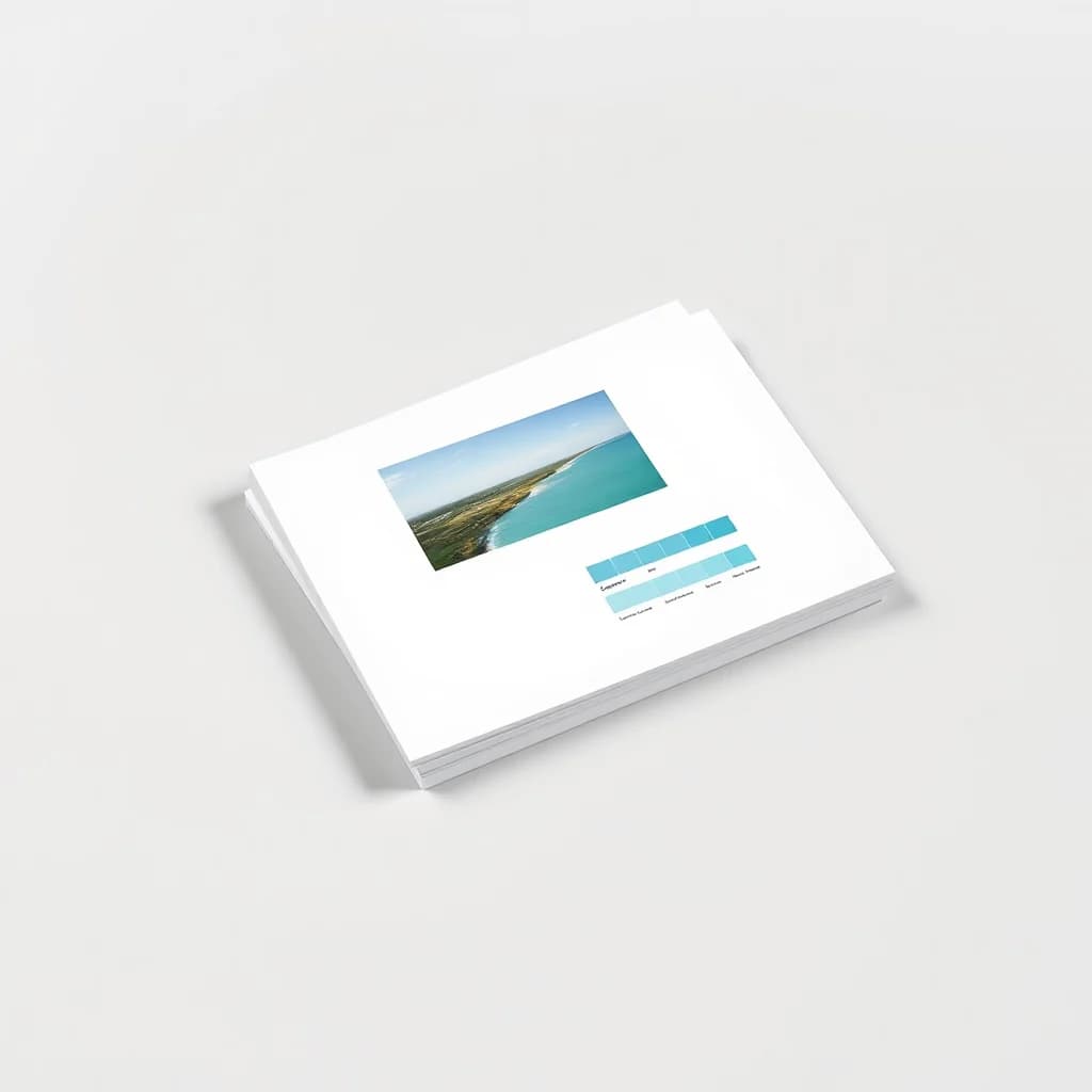 Illustrative example of letter-size colour printing on regular paper