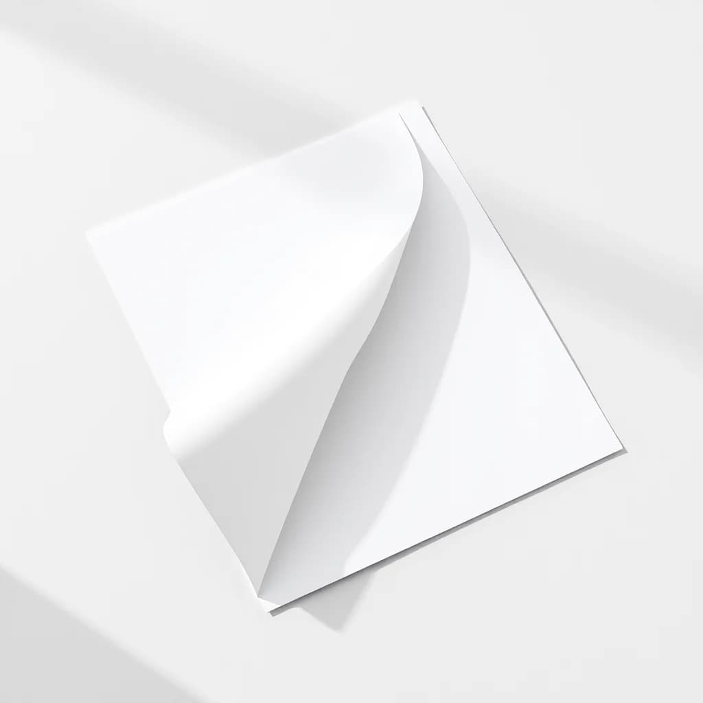 Illustrative example: tabloid-proportioned synthetic printing sheets